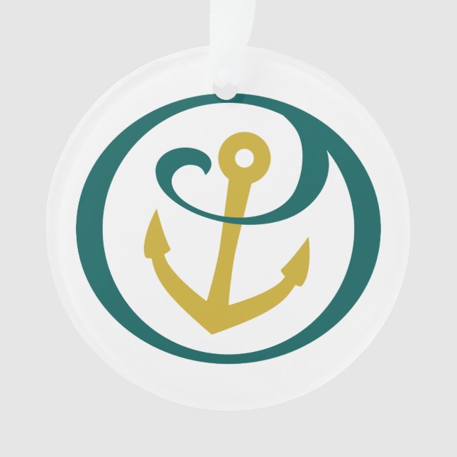 Alpha Sigma Tau Anchor Mark Ornament (Front)