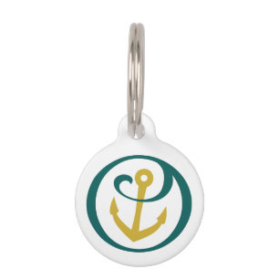 Alpha Sigma Tau Anchor Mark Pet Name Tag