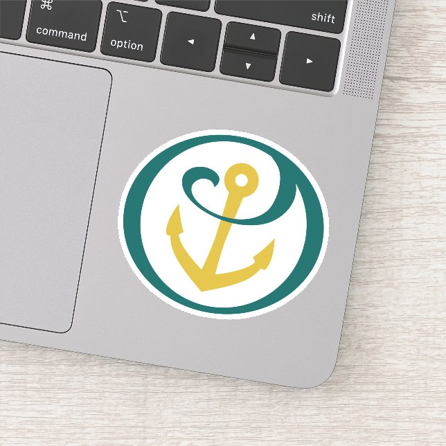 Alpha Sigma Tau Anchor Mark Sticker (Detail)