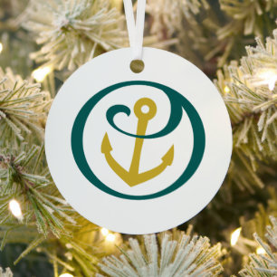 Alpha Sigma Tau Anchor Metal Ornament