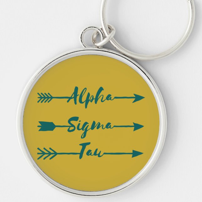 Alpha Sigma Tau Arrow Keychain (Front)
