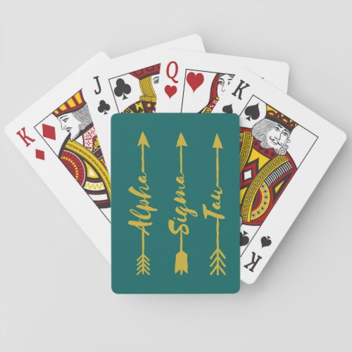 Alpha Sigma Tau Arrow Poker Cards