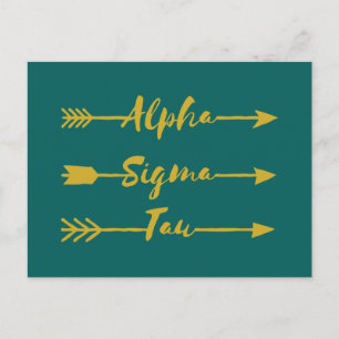 Alpha Sigma Tau Arrow Postcard