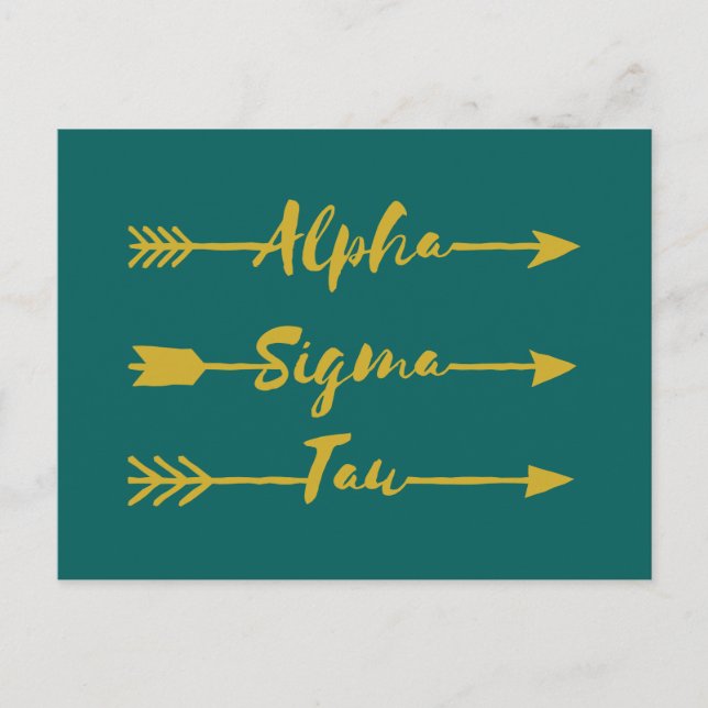 Alpha Sigma Tau Arrow Postcard (Front)