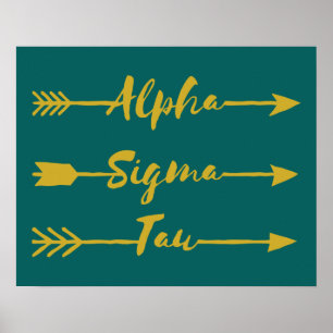 Alpha Sigma Tau Arrow Poster
