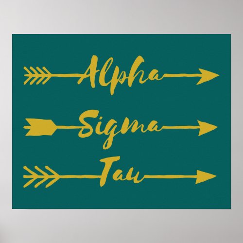 Alpha Sigma Tau Arrow Poster