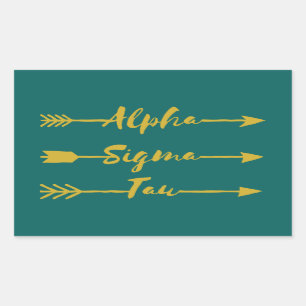 Alpha Sigma Tau Arrow Rectangular Sticker