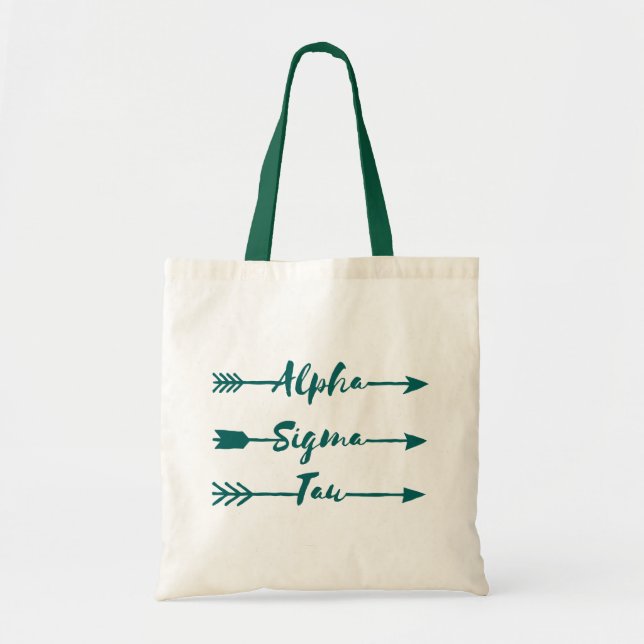 Alpha Sigma Tau Arrow Tote Bag (Front)