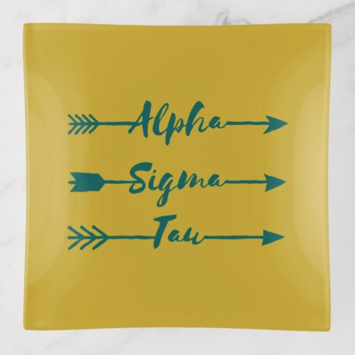 Alpha Sigma Tau Arrow Trinket Tray