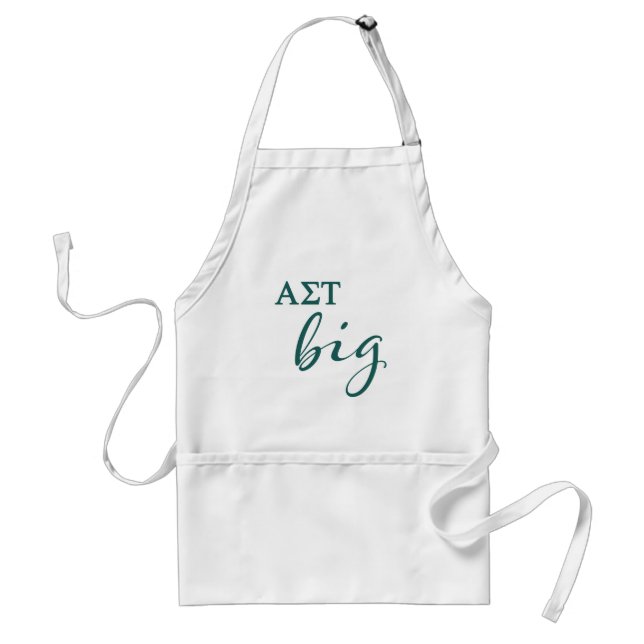 Alpha Sigma Tau Big Script Adult Apron (Front)