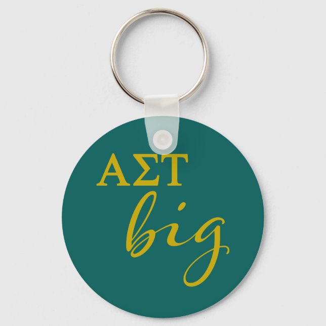 Alpha Sigma Tau Big Script Keychain (Front)