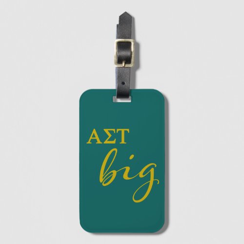 Alpha Sigma Tau Big Script Luggage Tag