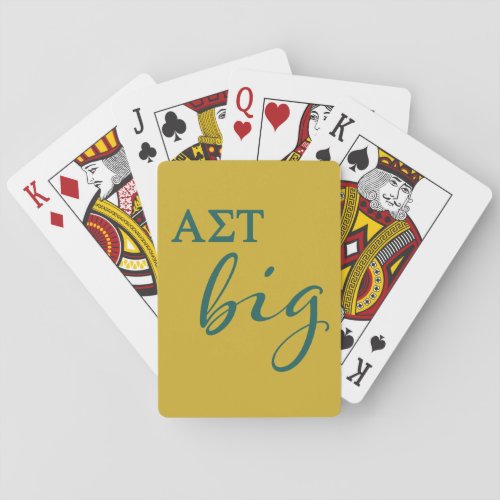 Alpha Sigma Tau Big Script Poker Cards