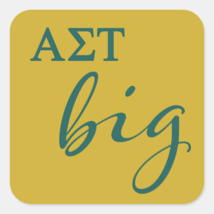 Alpha Sigma Tau Big Script Square Sticker