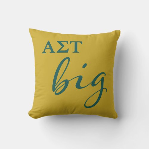 Alpha Sigma Tau Big Script Throw Pillow