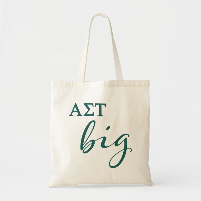 Alpha Sigma Tau Big Script Tote Bag (Front)
