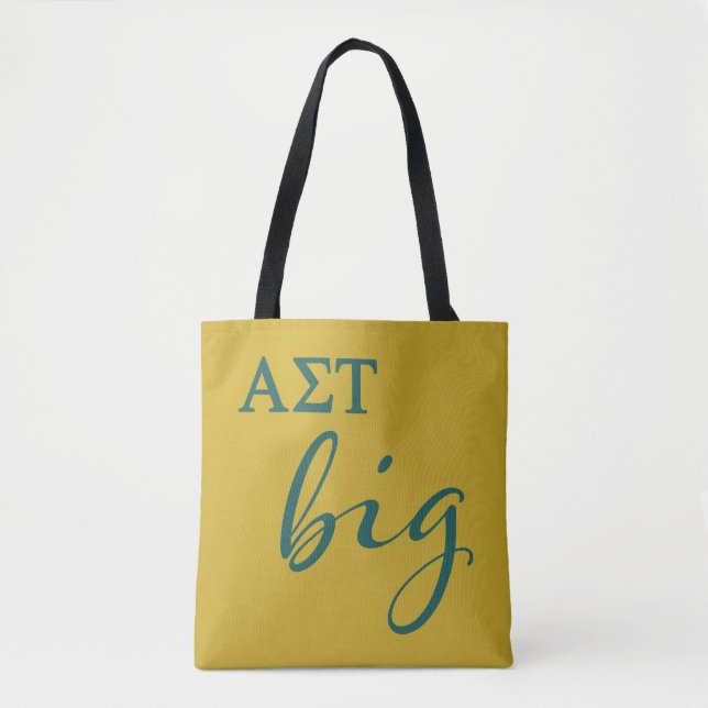 Alpha Sigma Tau Big Script Tote Bag (Front)