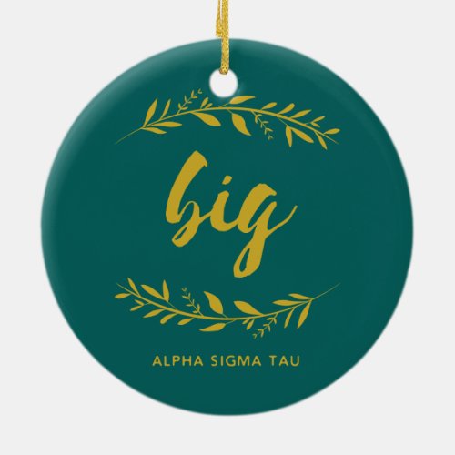 Alpha Sigma Tau Big Wreath Ceramic Ornament