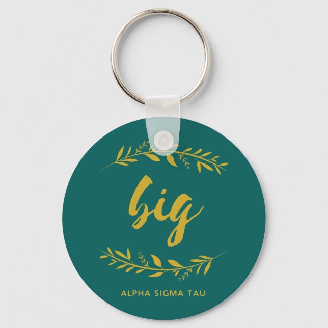 Alpha Sigma Tau Big Wreath Keychain (Front)