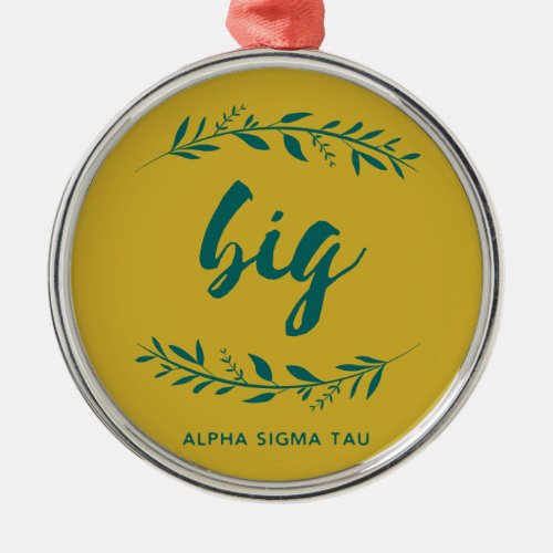 Alpha Sigma Tau Big Wreath Metal Ornament