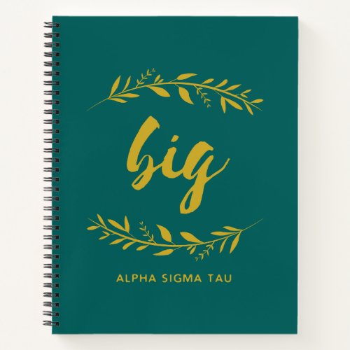 Alpha Sigma Tau Big Wreath Notebook