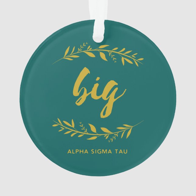 Alpha Sigma Tau Big Wreath Ornament (Back)
