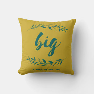 Alpha Sigma Tau Big Wreath Throw Pillow