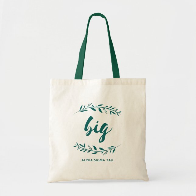Alpha Sigma Tau Big Wreath Tote Bag (Front)