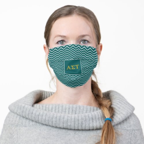 Alpha Sigma Tau  Chevron Pattern Adult Cloth Face Mask