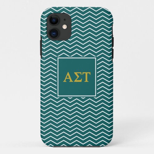 Alpha Sigma Tau  Chevron Pattern iPhone 11 Case