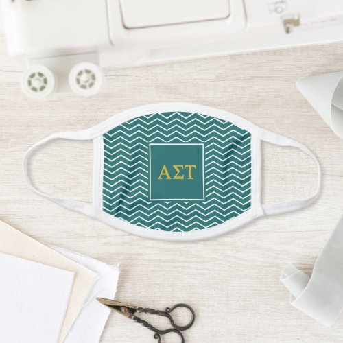 Alpha Sigma Tau  Chevron Pattern Face Mask