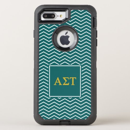 Alpha Sigma Tau  Chevron Pattern OtterBox Defender iPhone 8 Plus7 Plus Case