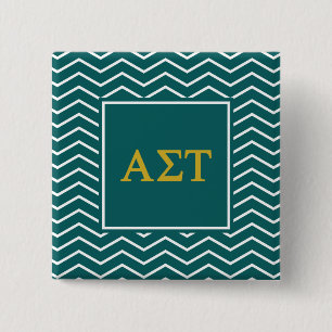Alpha Sigma Tau   Chevron Pattern Pinback Button