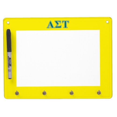 Alpha Sigma Tau Green Letters Dry Erase Board With Keychain Holder