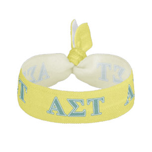 Alpha Sigma Tau Green Letters Hair Tie