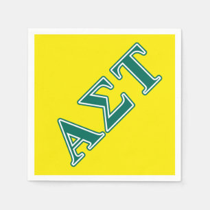 Alpha Sigma Tau Green Letters Napkins