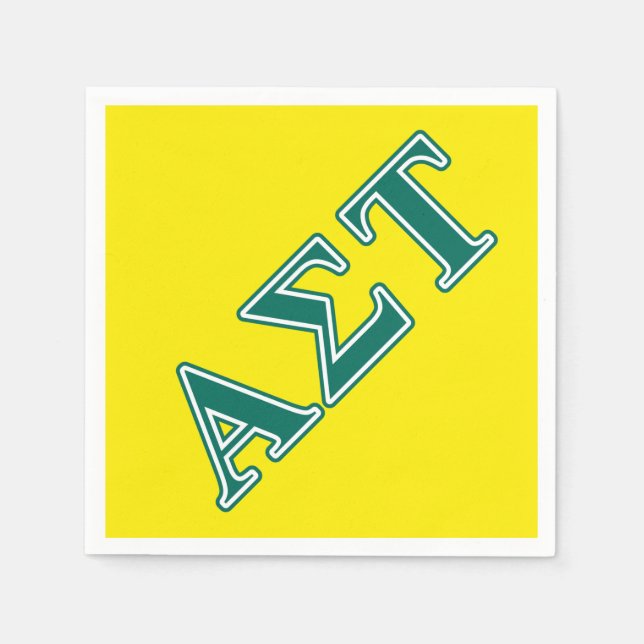 Alpha Sigma Tau Green Letters Napkins (Front)