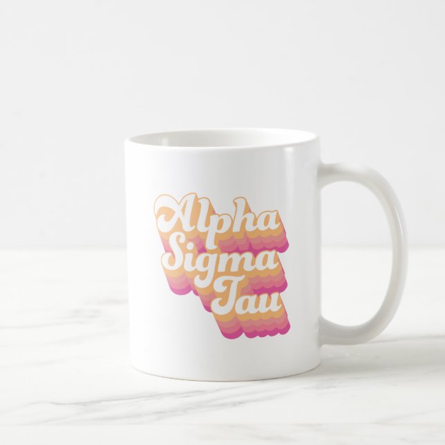 Alpha Sigma Tau | Groovy Script Coffee Mug (Right)