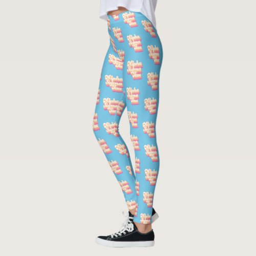 Alpha Sigma Tau  Groovy Script Leggings