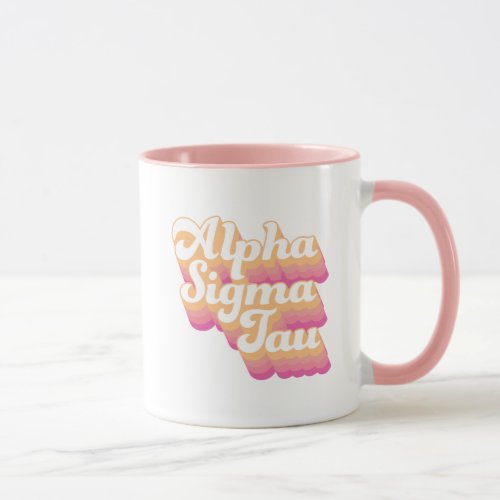 Alpha Sigma Tau  Groovy Script Mug