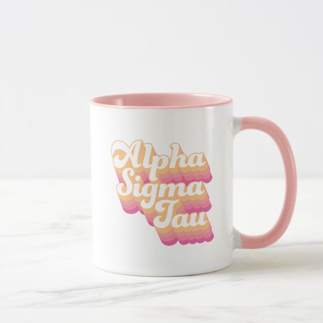 Alpha Sigma Tau | Groovy Script Mug (Right)