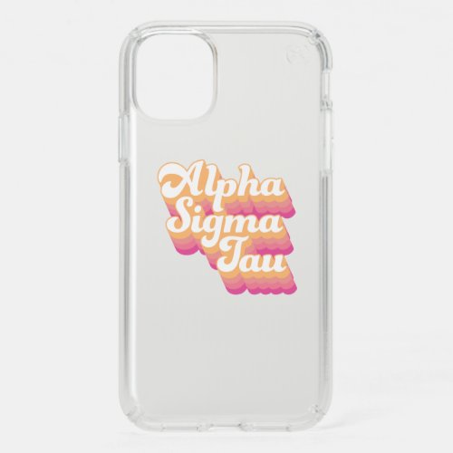 Alpha Sigma Tau  Groovy Script Speck iPhone 11 Case