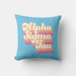 Alpha Sigma Tau | Groovy Script Throw Pillow at Zazzle