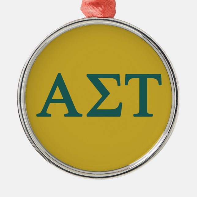 Alpha Sigma Tau Lil Big Logo Metal Ornament (Front)