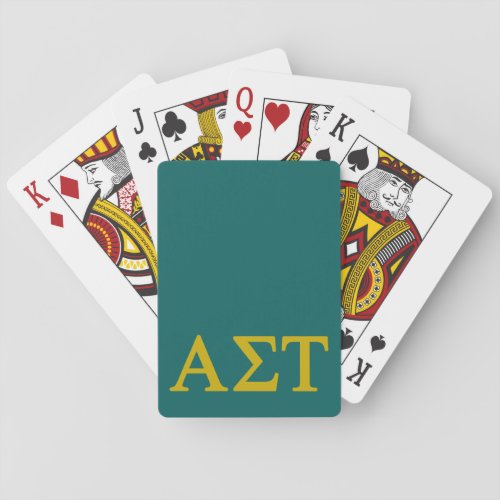Alpha Sigma Tau Lil Big Logo Poker Cards