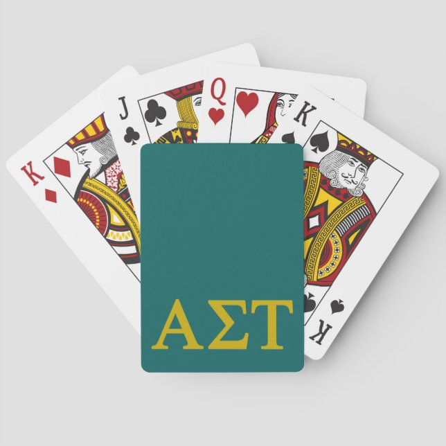 Alpha Sigma Tau Lil Big Logo Poker Cards (Back)
