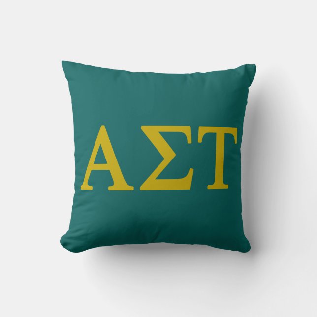 Alpha Sigma Tau Lil Big Logo Throw Pillow (Front)