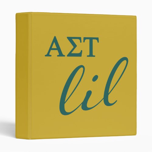 Alpha Sigma Tau Lil Script 3 Ring Binder