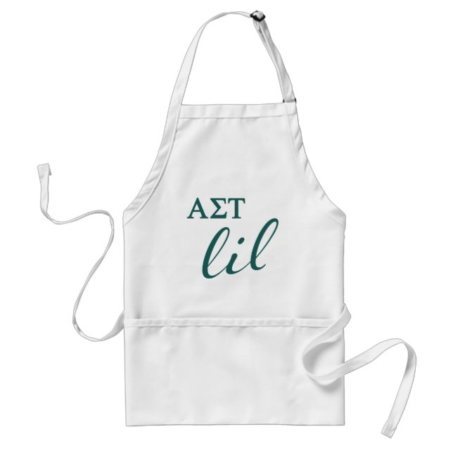Alpha Sigma Tau Lil Script Adult Apron (Front)
