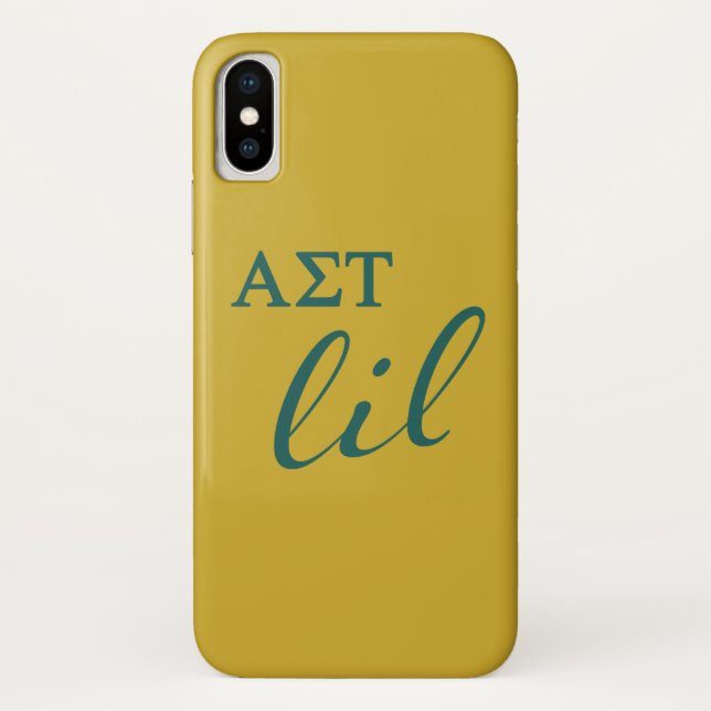 Alpha Sigma Tau Lil Script Case-Mate iPhone Case (Back)